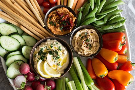 How To Put Together A Mediterranean Crudités Platter — Cooking With Cocktail Rings Spicy Hummus