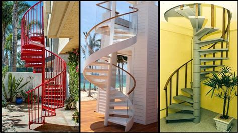 Round Stairs Design For Home Spiral Staircase Modern Interior