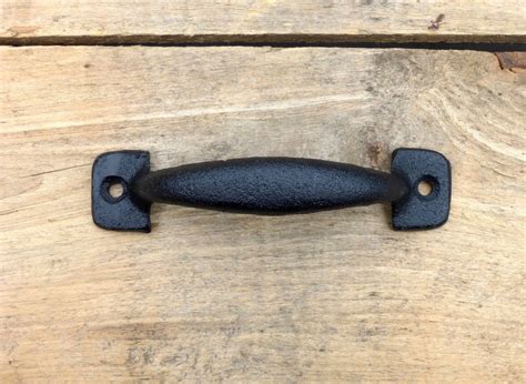 Classic Black Cast Iron Drawer Pull Black Drawer Handle Etsy