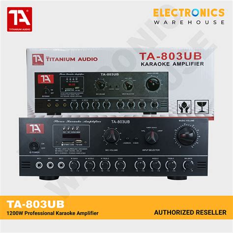 Titanium Audio TA 803UB 1200W Professional Karaoke Amplifier With