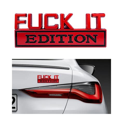 Amazon Dickno Car Fuck IT Edition Emblem D Cool Badge Auto Fender Bumper Stickers