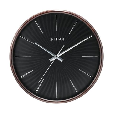 Titan Plastic Contemporary Brown Wall Clock Art Of Clocks