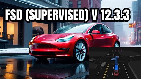 Tesla FSD SUPERVISED V12 3 3 On A Snowy Rainy Night YouTube