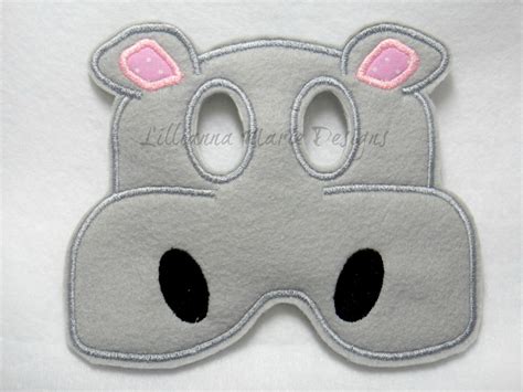 Childrens Hippo Felt Mask By Lilliannamarie On Etsy