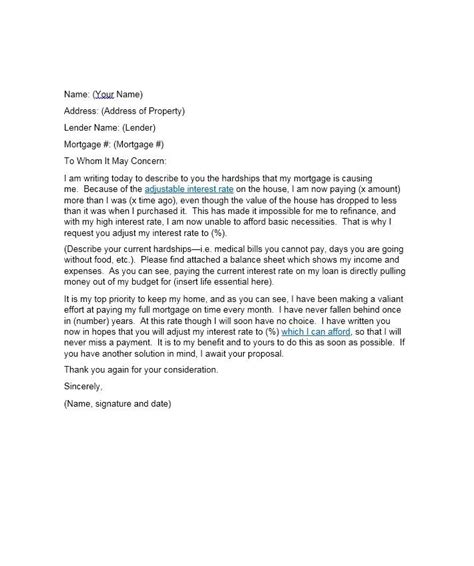 Hardship Letter Template 17 Mortgage Financial Lettering