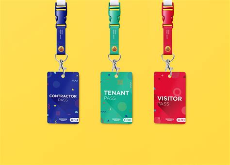 Visitor Pass On Behance Identity Card Design Conference Badges