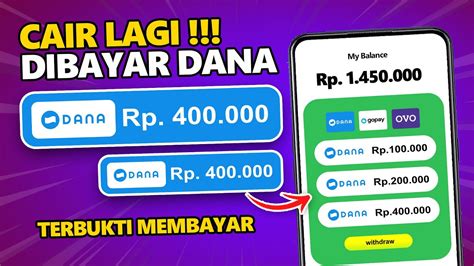 Aplikasi Game Penghasil Uang Saldo Dana 2023 Dibayar RP 400 000 Ke