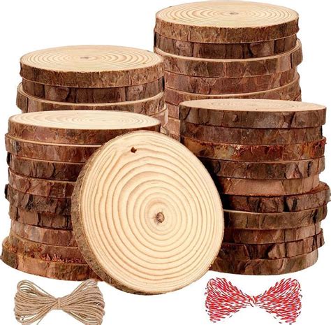 Arth Natural Wood Slices Pcs Cm Craft Unfinished Wood Kit