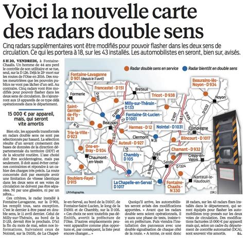 Lep Oise Voici La Nouvelle Carte Des Radars Double Sens Pcf Fr