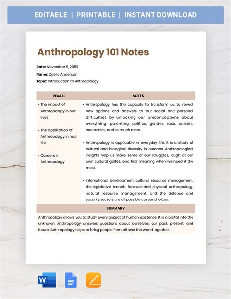 School Note Taking Template - Google Docs, Word, Apple Pages | Template.net