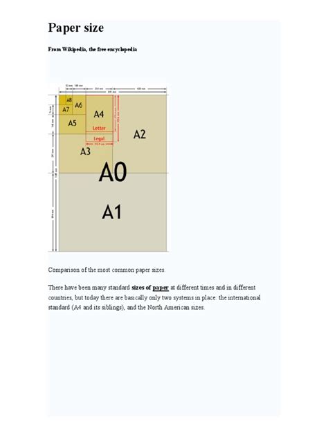 Paper Sizes | PDF | Wood Products | Reference