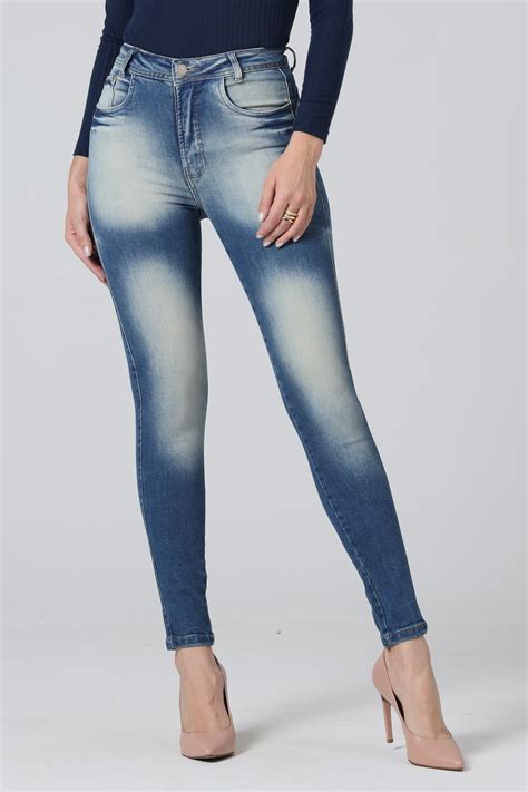 Calça Jeans Feminina Levanta Bumbum F2022139 Oxiblue Jeans