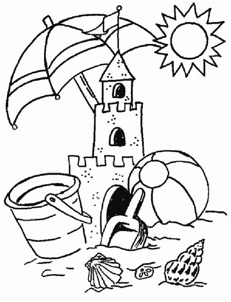 Sand Castle Coloring Page At Free Printable