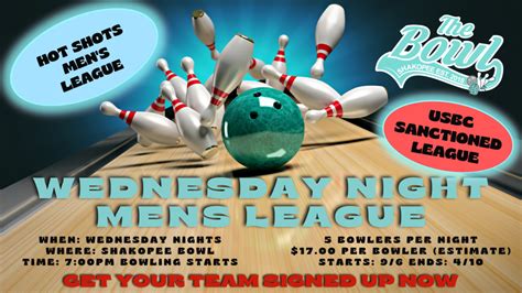 Hot Shots Wednesday Mens League 23 24 Shakopee Bowl