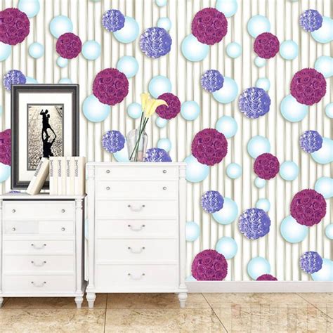 Jual Wallpaper Dinding Bunga Polkadot Wolpeper Stiker Kamar Ruang Tamu