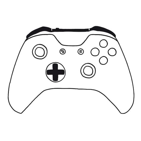 Xbox Controller Drawing Outline