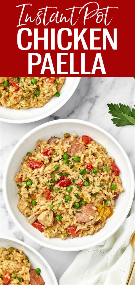 Instant Pot Chicken Paella {Fast + Easy} - Eating Instantly