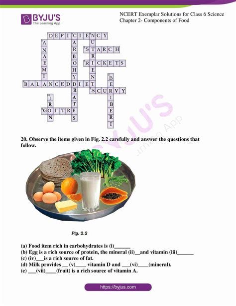 Ncert Exemplar Solutions For Class 6 Science Chapter 2 Components Of