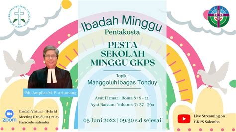 Live Ibadah Pentakosta Pesta Sekolah Minggu Gkps Salemba Juni