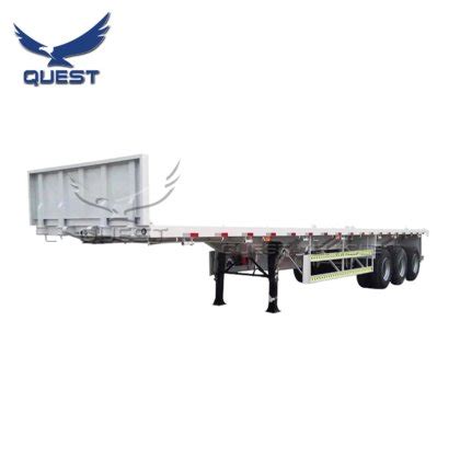 Quest Shipping Container Hauling Axle Ft Ft Flatbed Semi Trailer