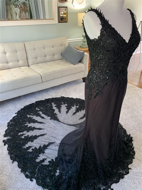 Black A-line Wedding Dress | Brides & Tailor
