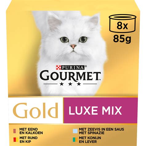 GOURMET Gold Luxe Mix Rund, Kip, Eend kattenvoer | Purina