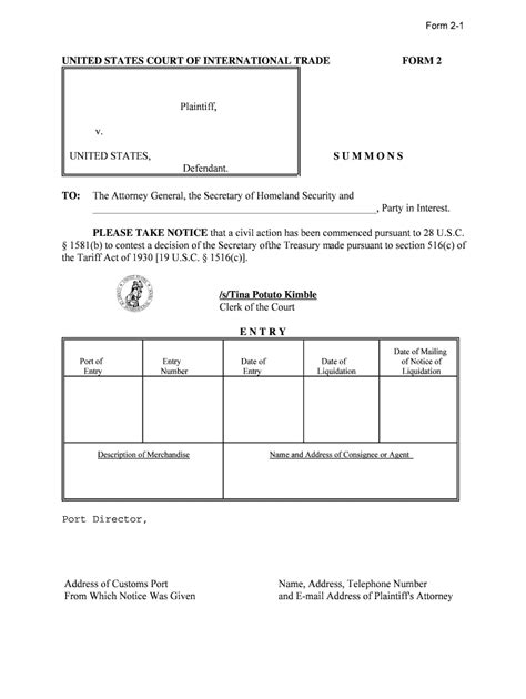 Fillable Online Cit Uscourts Form United States Court Of