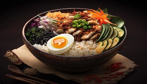 Premium AI Image Dish Of Bibimbap A Hot Rice Salad Popular In Korea