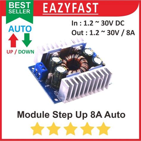 Jual Step Up 8A Auto CC CV Module Modul DC Adjustable Power Boost