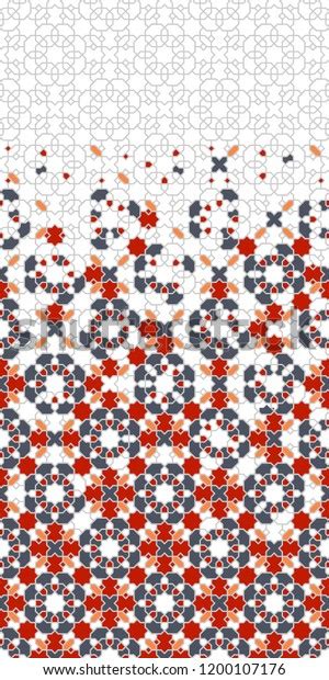 Tile Repeating Vector Border Geometric Halftone Stock Vector Royalty Free 1200107176