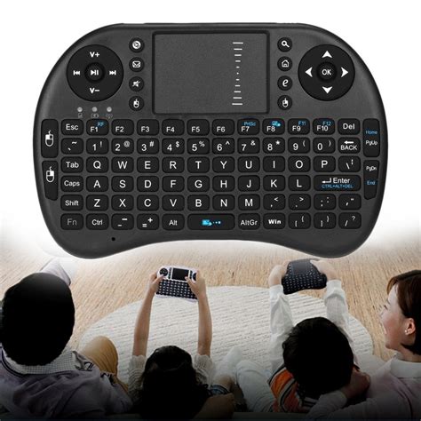 (Updated, Backlit) 2.4GHz Mini Wireless Keyboard with Touchpad Mouse ...