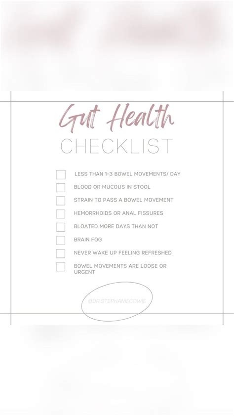 Gut Health Checklist