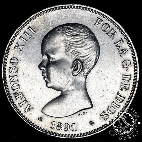 Reino de España Alfonso XIII 1886 1931 5 Pesetas 1891 Catawiki