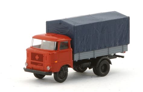 Hädl 121043 11 IFA W50L mit Holzpritsche und Plane rot