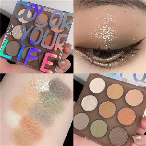 Miss Lara Colors Smoky Eyeshadow Palette Nude Matte Glitter Pigment Set For Professional