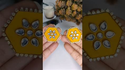 Haldi Special Studs Diyvideo Viral Trendingshorts Fabricjewelery