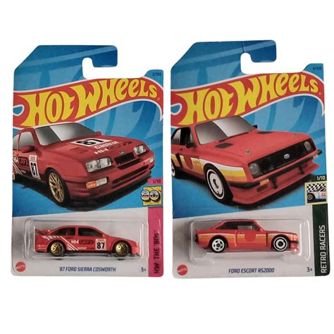 Hot Wheels Lote C 2 Ford Escort RS2000 87 Ford Sierra Cosworth Shopee Brasil