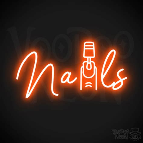 Nails Neon Sign Nail Salon Sign Neon Nails Sign Nail Salon Wall