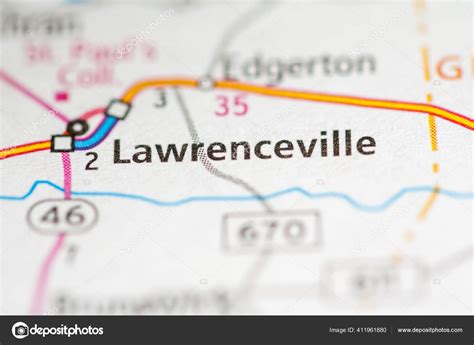 Lawrenceville Virginia Usa Road Map Concept Stock Photo By