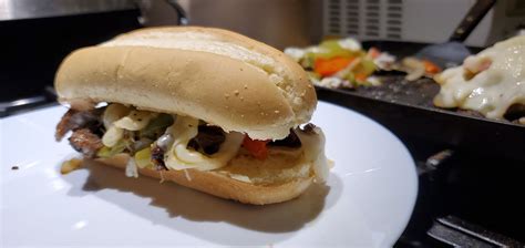 Classic Carne Asada Philly Cheesesteak Hoagie