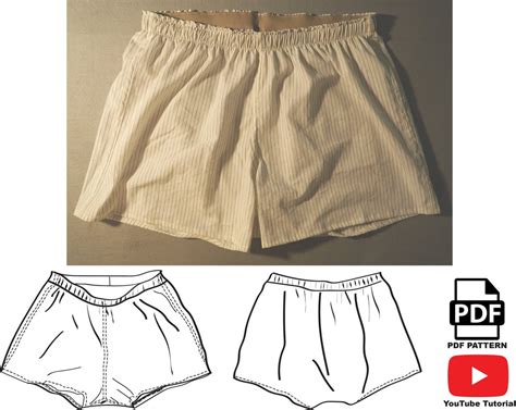 Boxer Shorts PDF Sewing Pattern And Instructions Digital With Video