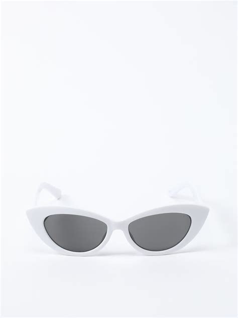 White cat-eye sunglasses. - Sunglasses - ACCESSORIES - Woman ...