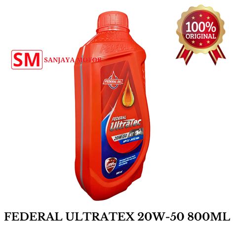 OLI FEDERAL ULTRATEC 4T 20W 50 1L 800ml 100 ORIGINAL FEDERAL ASLI