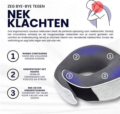 Nekkussen Luxe Reiskussen Neksteun Traagschuim Memory Foam