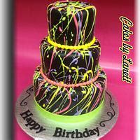 Paint Splatter Cake Decorated Cake By Lanett Cakesdecor