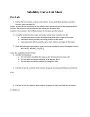 Solubility Curve Lab Sheet Docx Pdf Solubility Curve Lab Sheet Pre