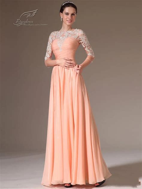 2016 Elegant A Line Boat Neck Chiffon Appliqued Ruched Floor Length