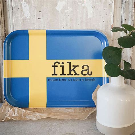 Tablett Fika Die Schwedische Flagge Mellow Design Mixin Home