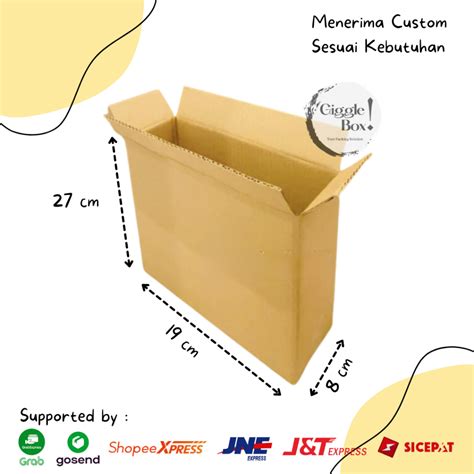 Jual Kardus Box Polos Baru Uk 19x8x27 Cm Shopee Indonesia