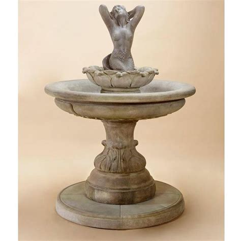 Giannini Garden Sirena Mermaid Concrete Outdoor Fountain Sirena